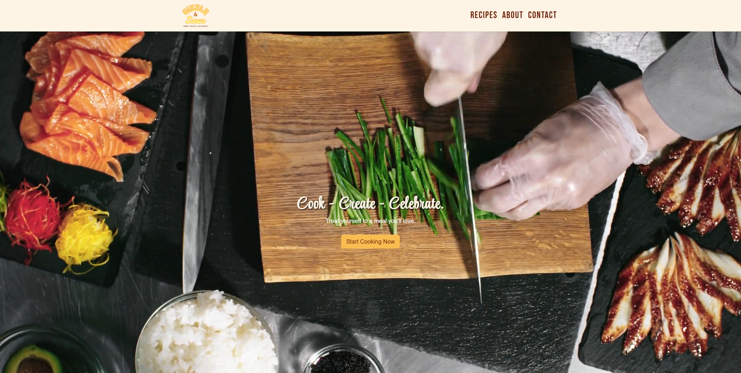 SizzleServe Website Screenshot
